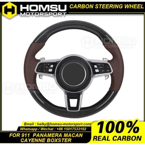 Custom alcantar carbon fiber steering wheel For porsche 911 panamera macan cayenne boxster racing wheel convertible