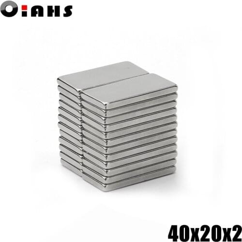 10pcs F40x20x2mm Super Powerful Strong Rare Earth Block NdFeB Magnet Neodymium N35 Magnets F40*20*2mm- Free Shipping