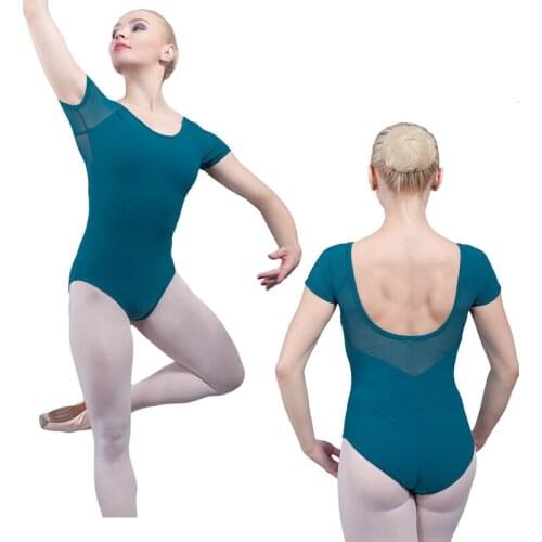 Top Quality Matte Lycra Short Sleeve Ballet Dance Body Wear for Women Ballerina Dance Leotards 5 Colors and Plus Size 02D0023