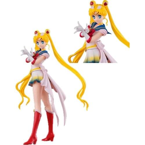Super Sailor Moon Gltter Glamour EterNa Japanese Anime PVC Action Figure Toys for Girls Kawaii Decor Kids Doll Collections Gifts