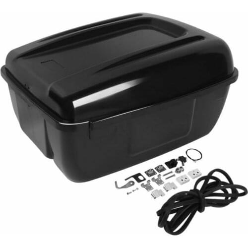 Motorcycle Rear Police Saddlebag Top Box Trunk For Harley Tour Pack Touring Road King Electra Glide FLHP FLHTP