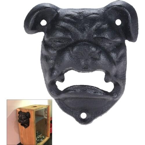 1pc Iron Dog Head Bottle Cap Opener Wall Mounted Beer/Soda Top Open Hanging Kitchen Tools Gadgets Home/Bar/Restaurant Accessory