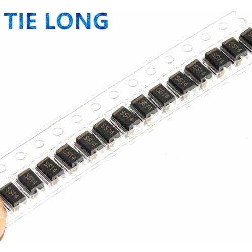 100pcs sma 1N5819 SMD IN5819 1A 40V do-214ac Schottky diode ss14 SS14