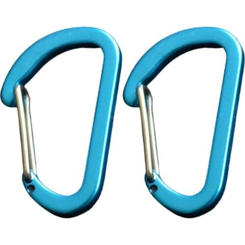 2Pcs 4cm Hiking Climbing Carabiner Multifunctional Outdoor Flat Carabiner Backpack Buckle for Camping