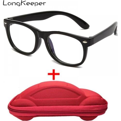 2020 New Anti blue Light Kids Glasses Boys Girls Optical Frame Computer Transparent Glasses Children Silicone Soft Eyeglasses