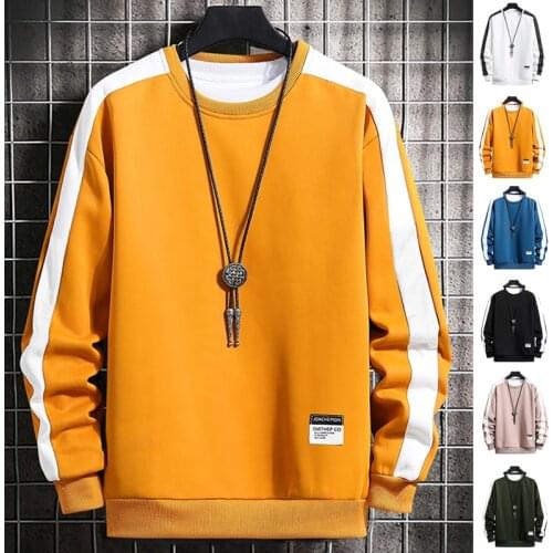2021 Solid Color Sweatshirt Men Harajuku Hoodies Autumn Spring Hoody Casual Hoodie Cotton Sweatshirts Men Streetwear Clothes 4XL