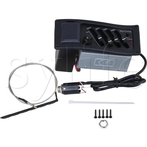 4 Band Acoustic Guitar Preamp Amplifier EQ 7545R W/Pickup