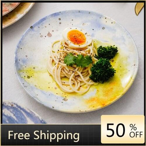 Party Abstract Dinner Plates Porcelain Modern Design Dish Snack Plate Pasta Korean Nordic Platos De Cena Microwave Dishes HX50DP