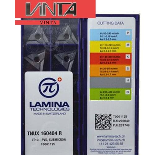 Free shipping !Original LAMINA 10pcs/lot TNUX160404R LT10 TNUX160408R CNC Carbide Turning Inserts CNC Carbide Blade Lathe Tools