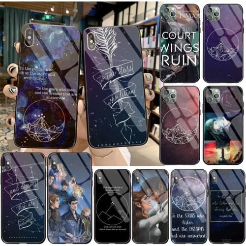 A Court of Mist and Fury Sarah J Maas Phone Case Tempered Glass For iPhone 11 Pro XR XS MAX 8 X 7 6S 6 Plus SE 2020 case