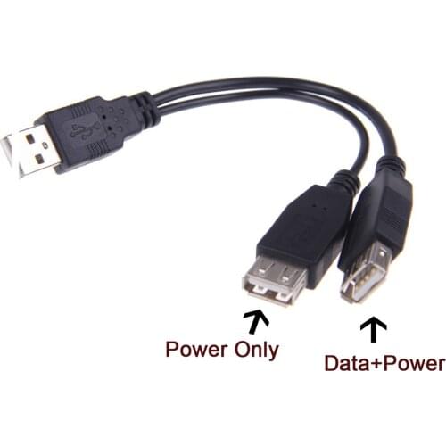 Chenyang USB 2.0 Type A Male to Data USB 2.0 Type A Female + Power USB 2.0 Type A Female Extension Cable