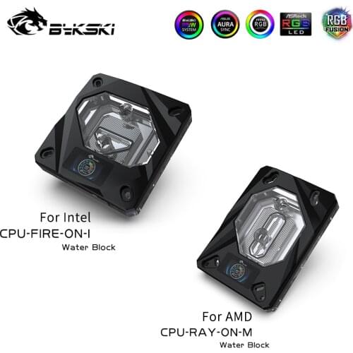 Bykski CPU Block Temperature Digital Display Water Block For Inter Cpu, Intelligent Temperature Monitoring
