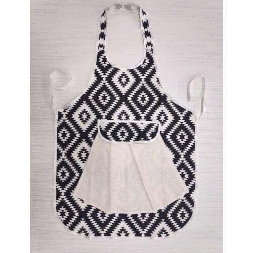 PAMUK KUMAŞ MUTFAK ÖNLÜĞÜ SÖKÜLEBİLİR HAVLULU CANLI RENKLER ANNE BABA ÇOÇUK KOMBİN