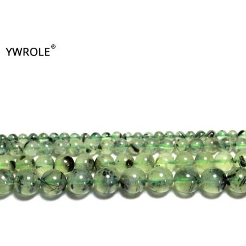 Top AAA 100% Natural Green Prehnites Round Natural Stone Beads For Jewelry Making DIY Bracelet Necklace 4/6/8/10mm