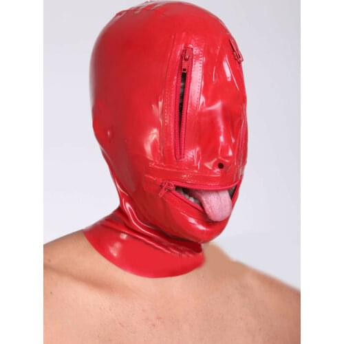 Latex Rubber Mask Hood Gummi Catsuit Unisex Party Wear bdsm mask bdsm sex fetish men bdsm hood fetish bdsm bondage sex toys