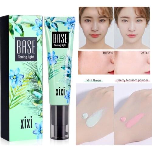 XIXI Lightweight Flawless Base Cream Brighten Skin Tone Waterproof Moisturize Natural Liquid Foundation Face Makeup Primer TSLM2