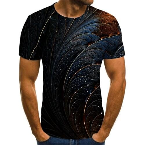Microscopic Vision Mens T-shirts Summer Casual Short-sleeved Fashion 3d Round Neck Tops Trendy Streetwear