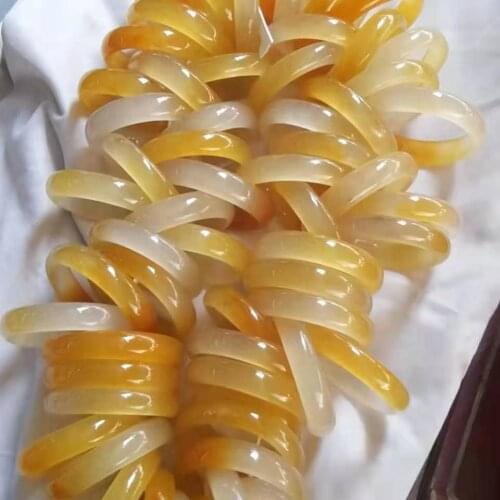 Class A natural Xinjiang golden silk jade bracelet handcarved emerald yellow bracelet women real jade jewelry gift bracelets