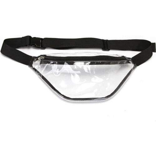 2019 New Women Simple Clear Transparent Waist Pack Fashion PVC Fanny Pack Women Belt Bum Bags