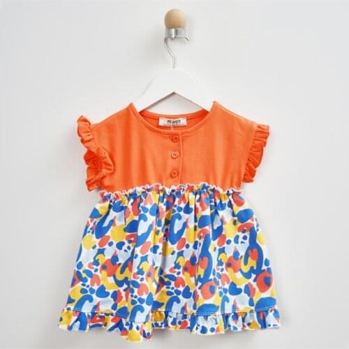 Baby girl Orange Knitted Dress 2111 gb26021