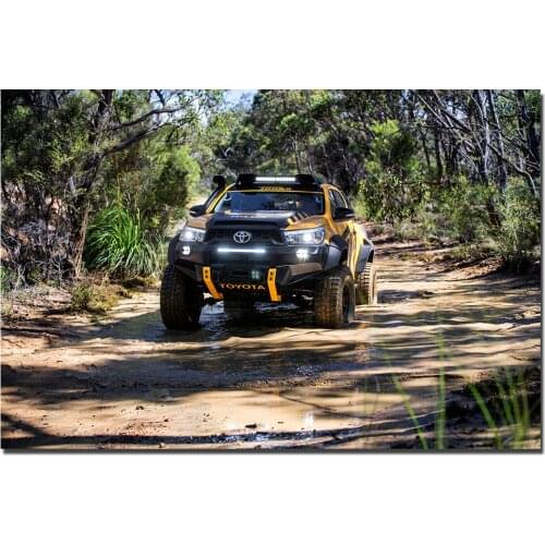 Hilux Tonka Pickup Truck Poster Canvas Cloth Fabric Print Painting Wall Art Pictures For Living Room Decor