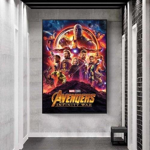 Marvel Movie The Avengers Posters and Prints Iron Man Hulk Super Hero Wall Art Pictures For Bedroom Decor Canvas Painting