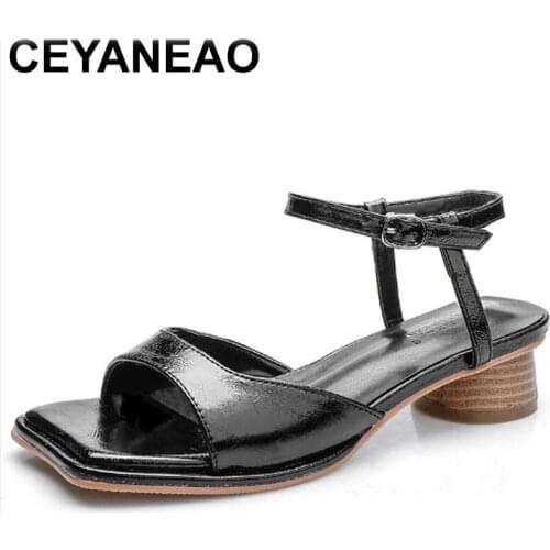 CEYANEAO mid women summer woman beach sandals fashion sandalias light toe plus size casual shoes gladiator mujer sapato feminino