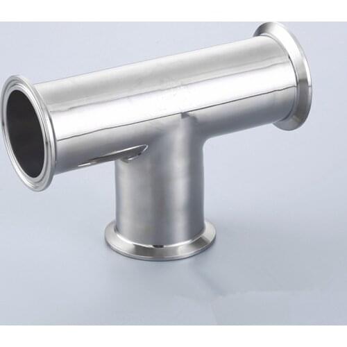 1.5" 1-1/2" OD 38mm Stainless Steel SS316 Sanitary 3 Way Tee Ferrule OD 50.5MM Fit 1.5" Tri Clamp