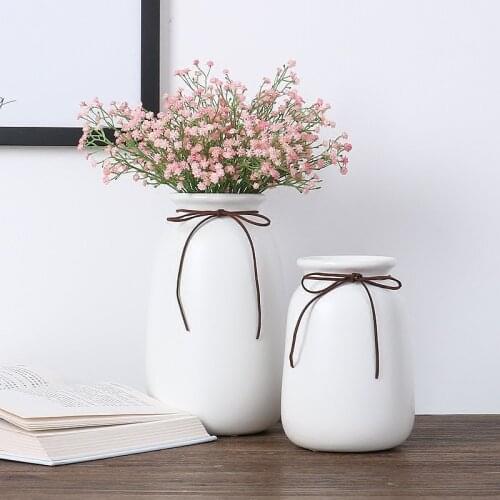 Nordic white ceramic vase ornaments vases for centerpieces for weddings desktop flower vase floreros Crafts home decoration