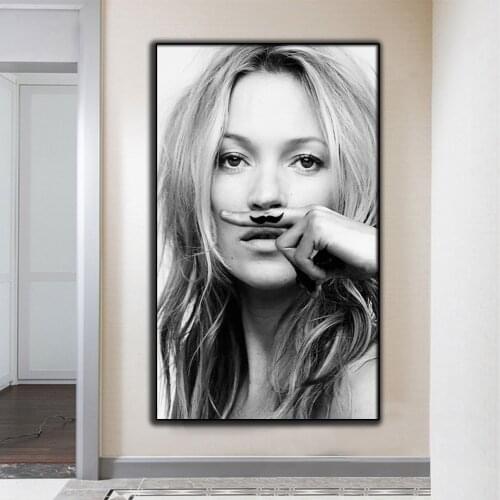 Modern minimalist supermodel Kate Moss fashion poster ins Nordic minimalist bedroom living room decoration painting