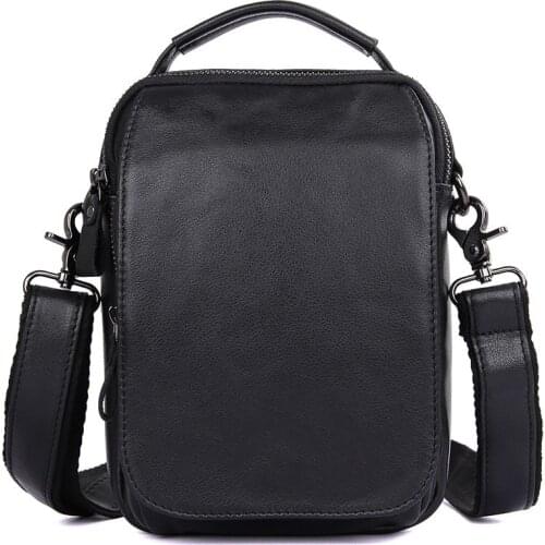 Top Genuine Leather Male Crossbody Bag Casual Business Real Leather Mens Messenger Bag Fashion Men Bags Zipper Shoulder Handbag