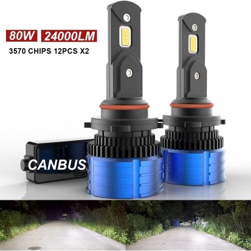 24000LM H7 LED Headlights Canbus Error Free 6500K 6000K Auto Bulbs H1 H4 H11 H8 H9 9005 9006 HB3 HB4 White Led Lights for Car