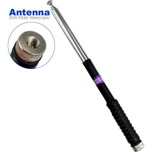 Telescopic Antenna FP10120 SMA Male VHF 136-174MHz for Yaesu VX-3R FT-60R Tonfa Puxing TYT Wouxun Two Way Radio Walkie Talkie