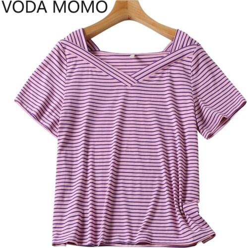 Summer short sleeve striped womens tshirt top female T-shirt T-shirts for women t shirt woman tee shirt femme tops plus size