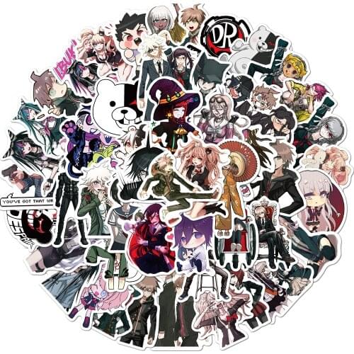 10/30/50PCS Game Danganronpa Graffiti Stickers Fridge Guitar Motorcycle Luggage Skateboard DIY Cartoon Sticker Decals for Kids