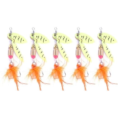 10 Pieces/Lot spinnerbait 5g Metal Fishing Lure Artificial Bait Fishing Tackle Hook Spoon Bait for Freshwater
