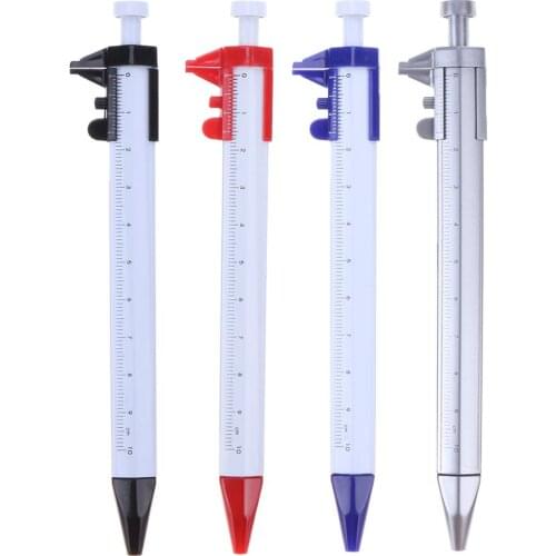 100mm Creative Scale Ballpoint Pen Screwdriver Caliper Level Pen Stationery Home School Office Supplies with Blue Refill