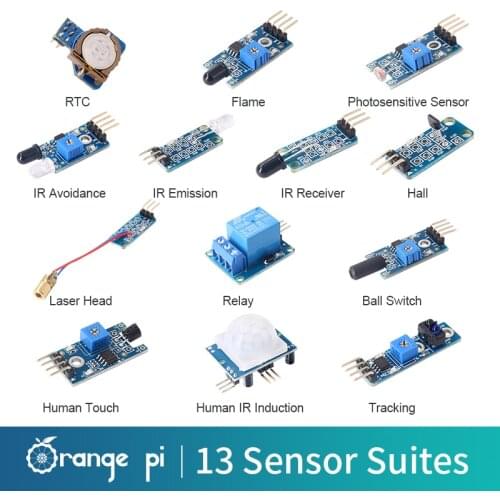 13pcs/lot Orange Pi SET Relay RTC Obstacle Avoidance module (a package of 13 kinds of module)