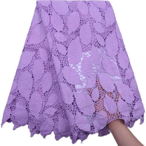 2020 Guipure Lace High Quality Cord Lace African Water Soluble Lace Fabric With Stones Nigerian Lace Fabric For Dress Party Sew