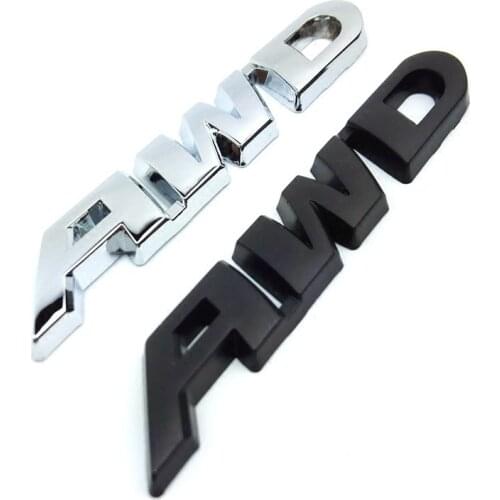 3D Car Styling Chrome Metal Sticker AWD Tail Emblem Badge Rear Decal Logo for Toyota Impreza Subaru Honda 4X4 Off Road SUV 4WD