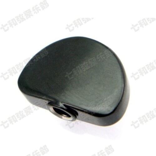 6 Pcs Black Big Semicircle Guitar Tuning Pegs Tuners Machine Heads replacement Buttons knobs Handle (DBY-JS-BK-6) Metal