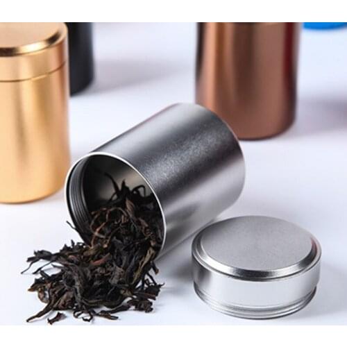 70ML Airtight Smell Proof Container Aluminum Herb Stash Metal Sealed Can Container Aluminum Herb Tea Jar Storage Boxes 2021