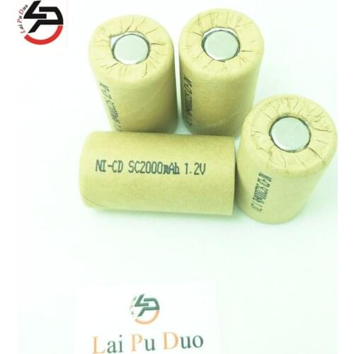 LPD 4pcs /1lot 100% Original NI-CD SC 2000mah 1.2V Rechargeable battery power tool battery high power battery cell