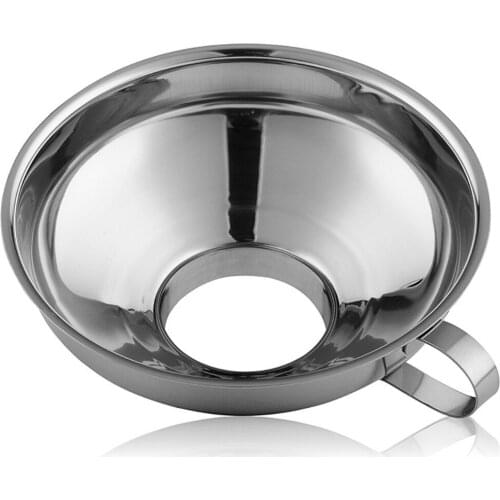 Anti Rust Funnel Stainless Steel Wide Mouth Funnel with Handle for Wide Mouth Jars Kitchen Tools