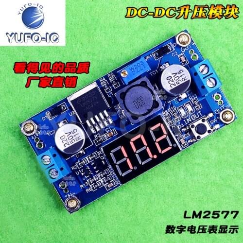 Free Ship 1PCS LM2577 Digital Liter Pressure 3A Output DC-DC Boost Module of a Digital Voltmeter to Display