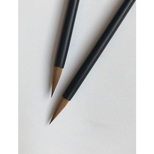 Chinese Brush Pen Student Weasel Hair Brush Pen 2pcs/set Ebony Penholder Chinese Wolf Hair Calligraphy Brushes Tinta China