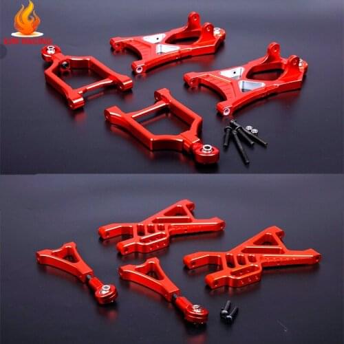 CNC Alloy Front Rear Suspension Arm Set for 1/5 Hpi ROFUN BAHA ROVAN KM Mcd Gtbracing Baja 5b 5T 5SC TRUCK RC CAR Toys Parts