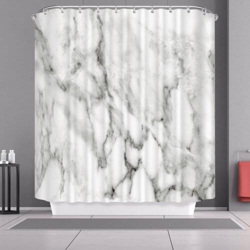 Lanke Shower Curtain Marble Pattern,Printing Waterproof Shower Curtain for Toilet Bathroom Home Decor, 12pcs Hooks,180*180cm