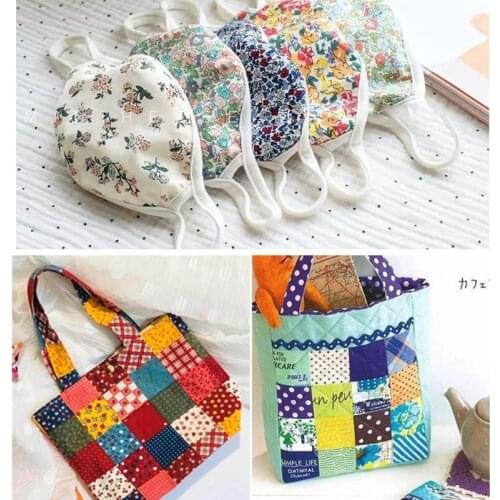 DIY Masks Fabric Sets 7 Patterns 25cm*25cm Cotton Fabric for DIY Mask Doll handmade patchwork home decoration diy Material