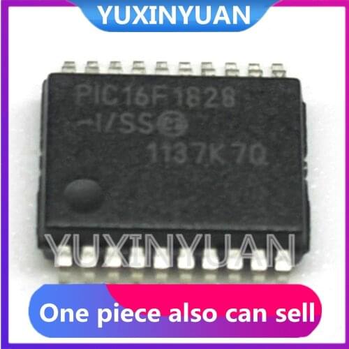 2PCS/LOT PIC16F1828-I/SS PIC16F1828 SSOP 28/40/44-Pin, Low- High- Microcontrollers with nanoWatt XLP Technology